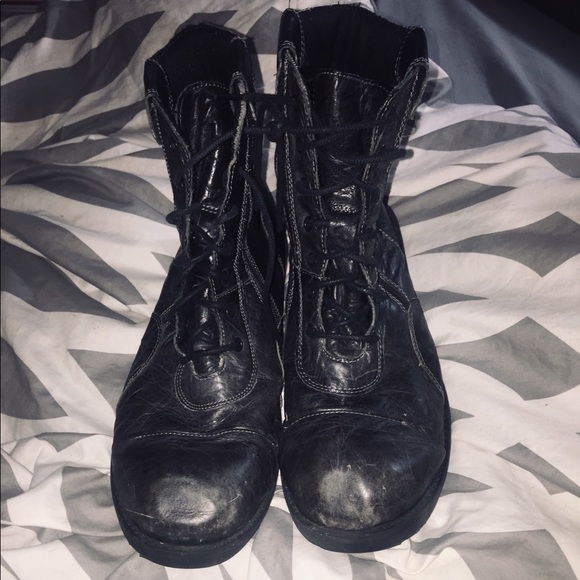 LEATHER COMBAT BOOTS - Picture 2 of 5